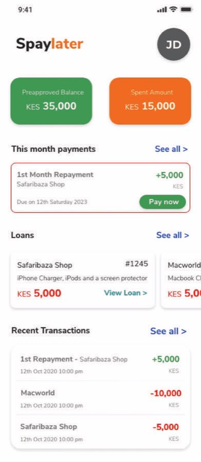 Spaylater screenshot 1